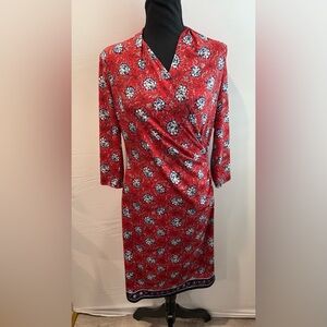 Max Studio Floral Midi  Long Sleeve Dress‎